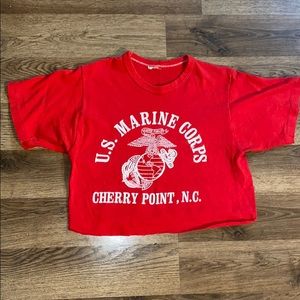 vintage Marine Corps cut off tee